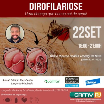 CRMV-RJ irá abordar o tema “Dirofilariose: uma doença que nunca sai de cena!” em Vet Meeting Rio de Janeiro